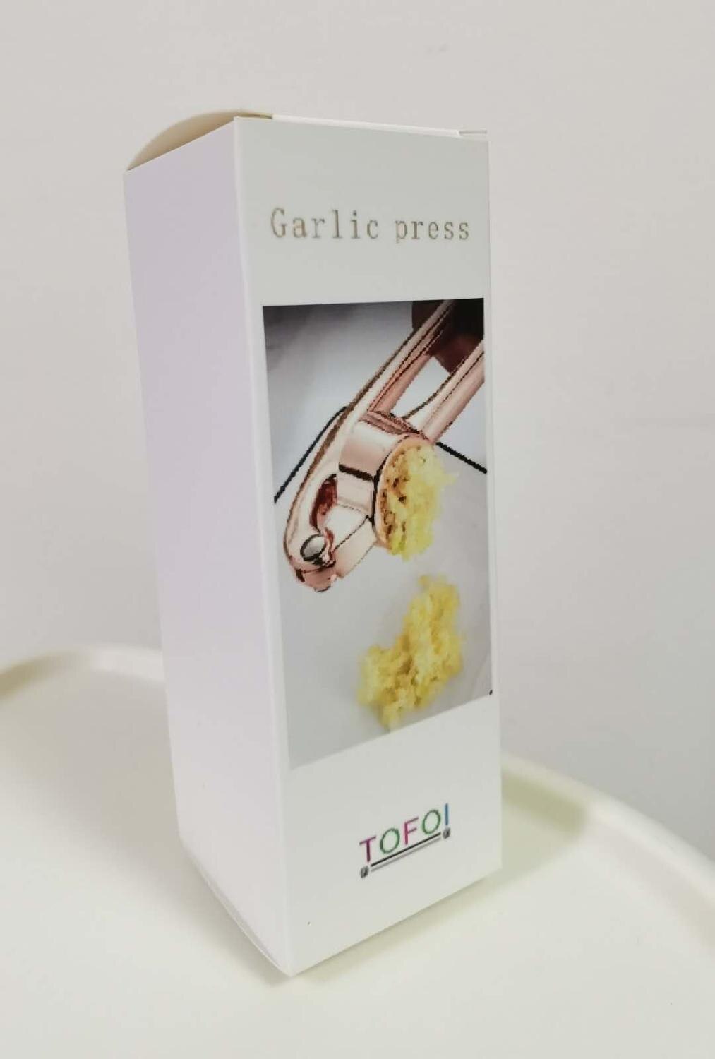 TOFOI Rose Gold Garlic Peeler Set with Box Best for Style Garlic Press with Peeler and Cleaner