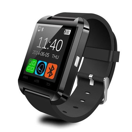 Nouvelle montre intelligente horloge synchronisation notifiant Support Sim TF carte connectivité Bluetooth téléphone Android Smartwatch alliage bande intelligente: Black