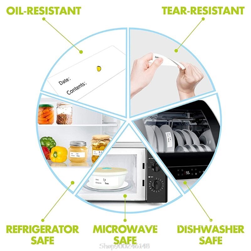 500pcs Kitchen Stickers Refrigerator Freezer Food Storage Date Content Labels for Container Bag Jar O20 20
