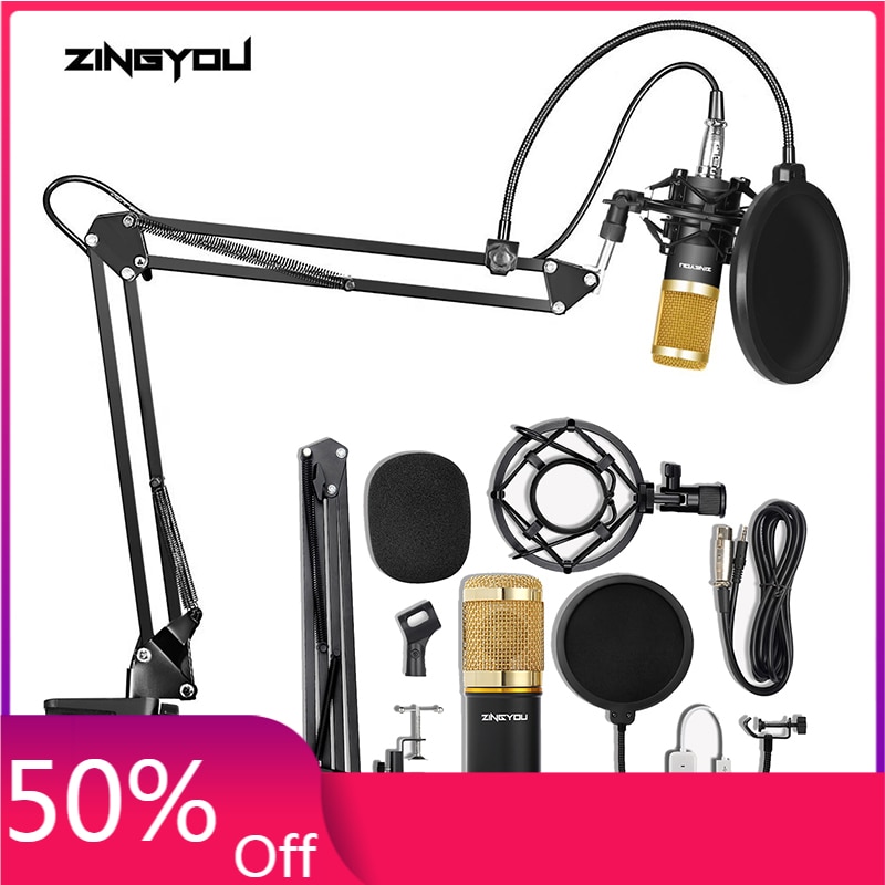 100% Original ZINGYOU BM 800 Microphone de Studio Bm800 condensateur Microphone d'enregistrement sonore pour ordinateur