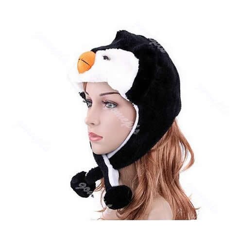1 stuk cartoon dier pinguïn mascotte pluche warme muts/hoed warmer