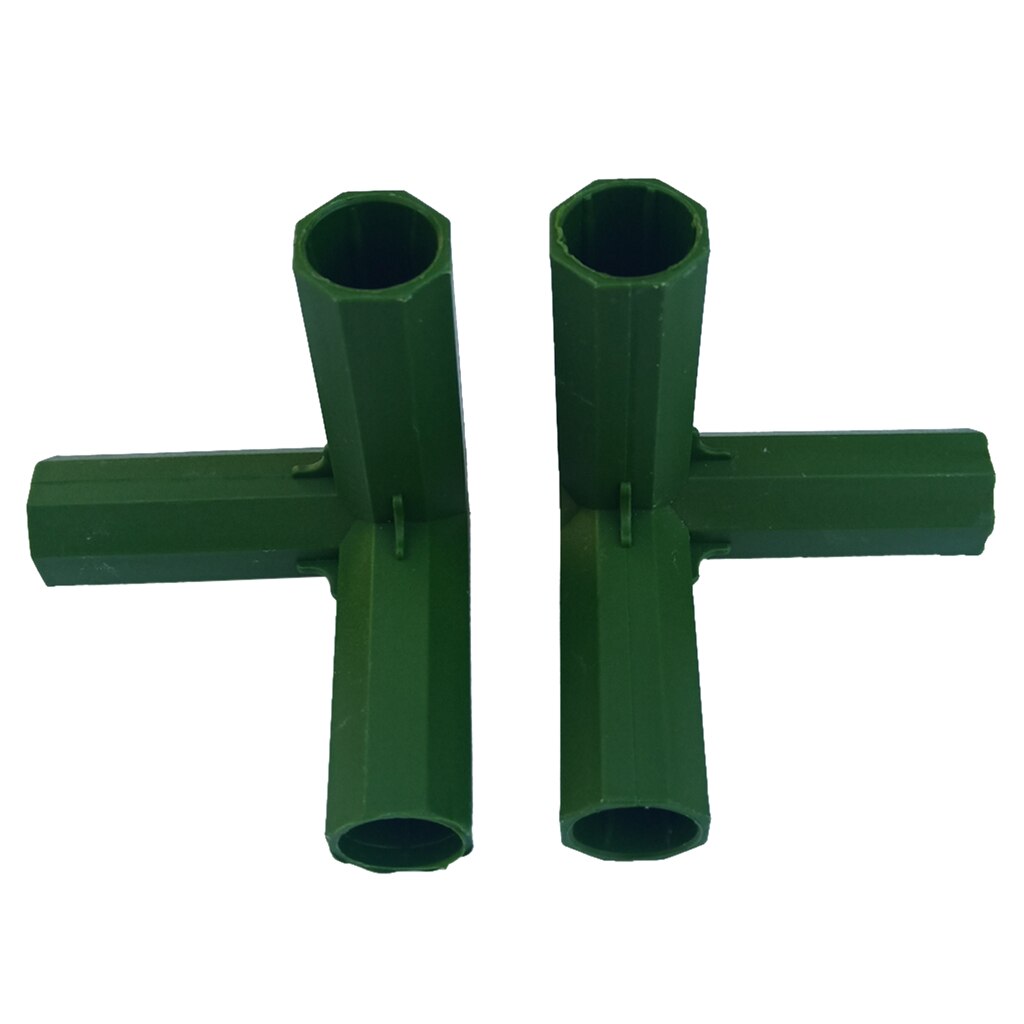 2pcs Green Plastic Greenhouse Joints Frame Furniture Connectors Fittings for Flower Stands Furniture Shelves Garden Supplies