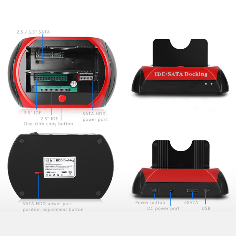 2.5/3.5 Inch Dual Hard Drive Hdd Docking Station Usb Dock Ide Sata Hub Fit Voor Windows