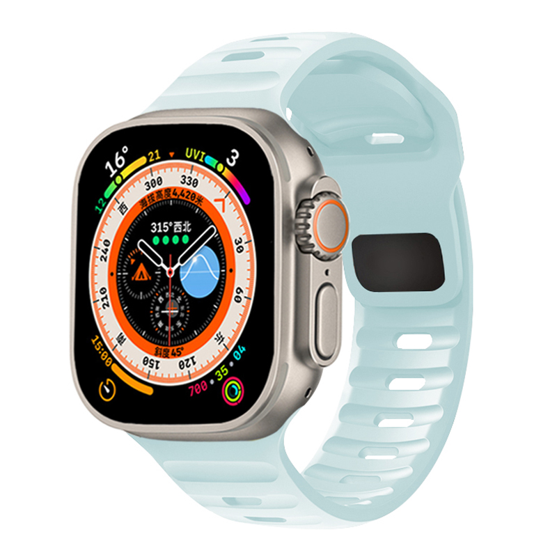 Siliconen Band Voor Apple Horlogeband 49Mm 44Mm 45Mm 40Mm 41Mm 49 Sport Correa Horlogeband Iwatch Serises 8 7 6 5 Se Ultra