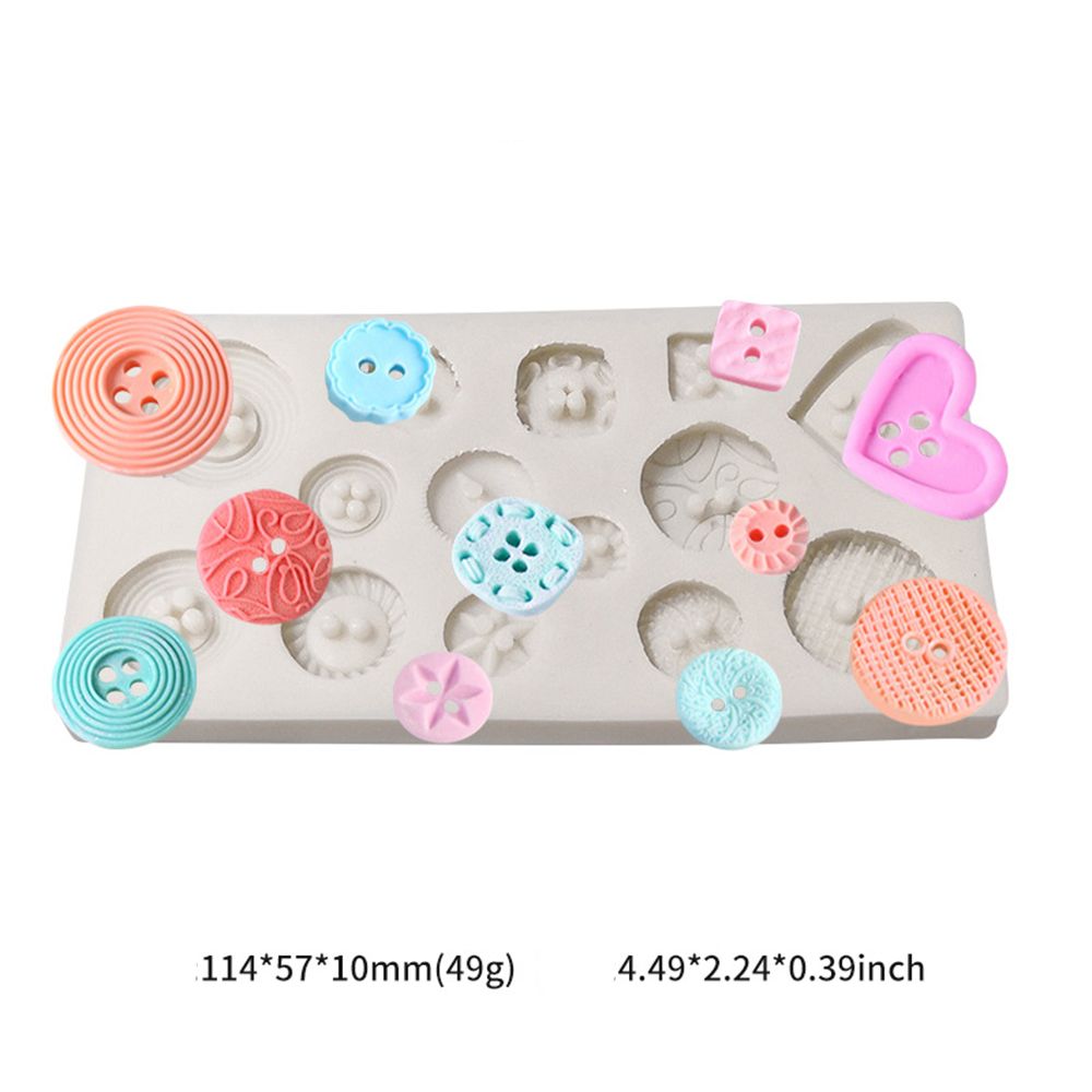 Silikone knap former kageform gør det selv fondant chokolade småkage is silikone form fondant slik form bagning kage dekorationsværktøj
