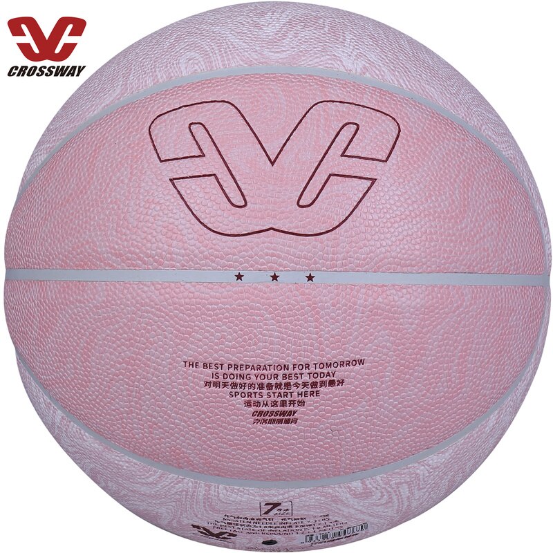 CROSSWAY Non-slip Basketball Official Size 7 Game Training Equipment Basket Ball Free with Net Bag Needle Inflator Accessories