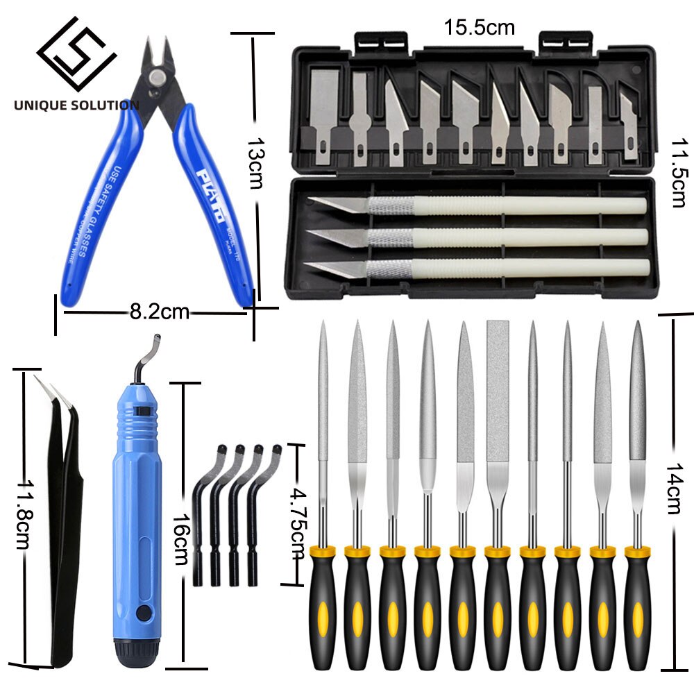 31PCS 3D Debur Tool 3D Printer Cleaning and Removal Tool Set 3d Print Accessories for Cleaning, Finishing and Printing: Default Title