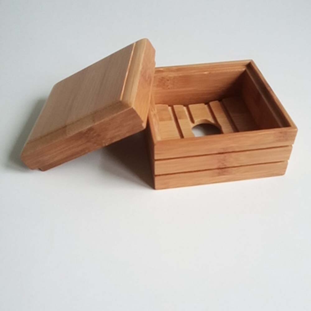 Portable Bamboo Soap Dish Bamboo Bathroom Shower Manual Drain Soap Tray Wooden Soap Tray Holder Plate jabonera ducha: 2