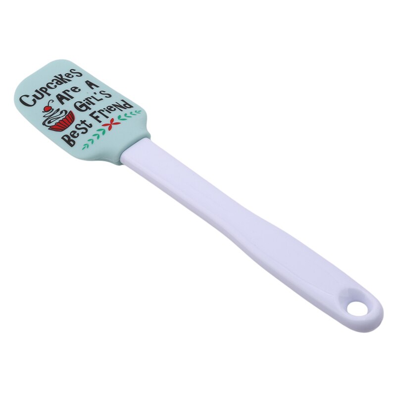 Silicone Spatula Set Food-grade Kitchen Spatulas Heat-resistant Cooking Spatula With Pretty Printing: light blue