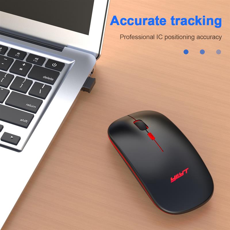 Ywit rgb wireless mouse  g852 silent 2.4g wifi & bluetooth 5.1 tragbare mini-maus kabellose maus für macbook laptop pc computer