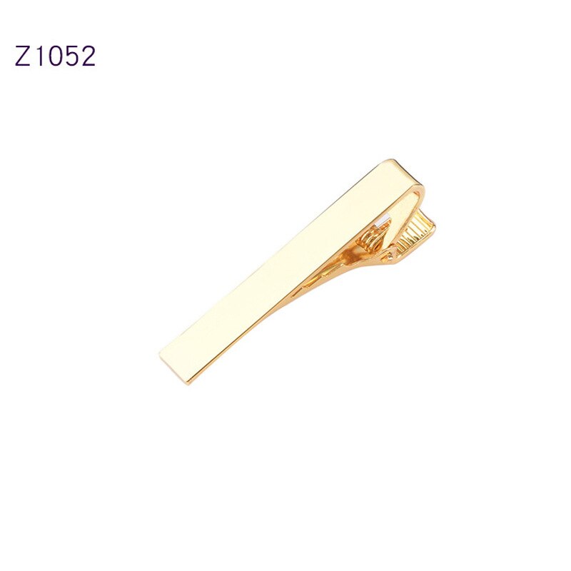 Einfache Stil Krawatte Clip für Männer Metall Silber Gold Schwarz Tone Einfache Bar Schließe Praktische Krawatte Verschluss Krawatte Pin für herren: ZY-Z1052-S