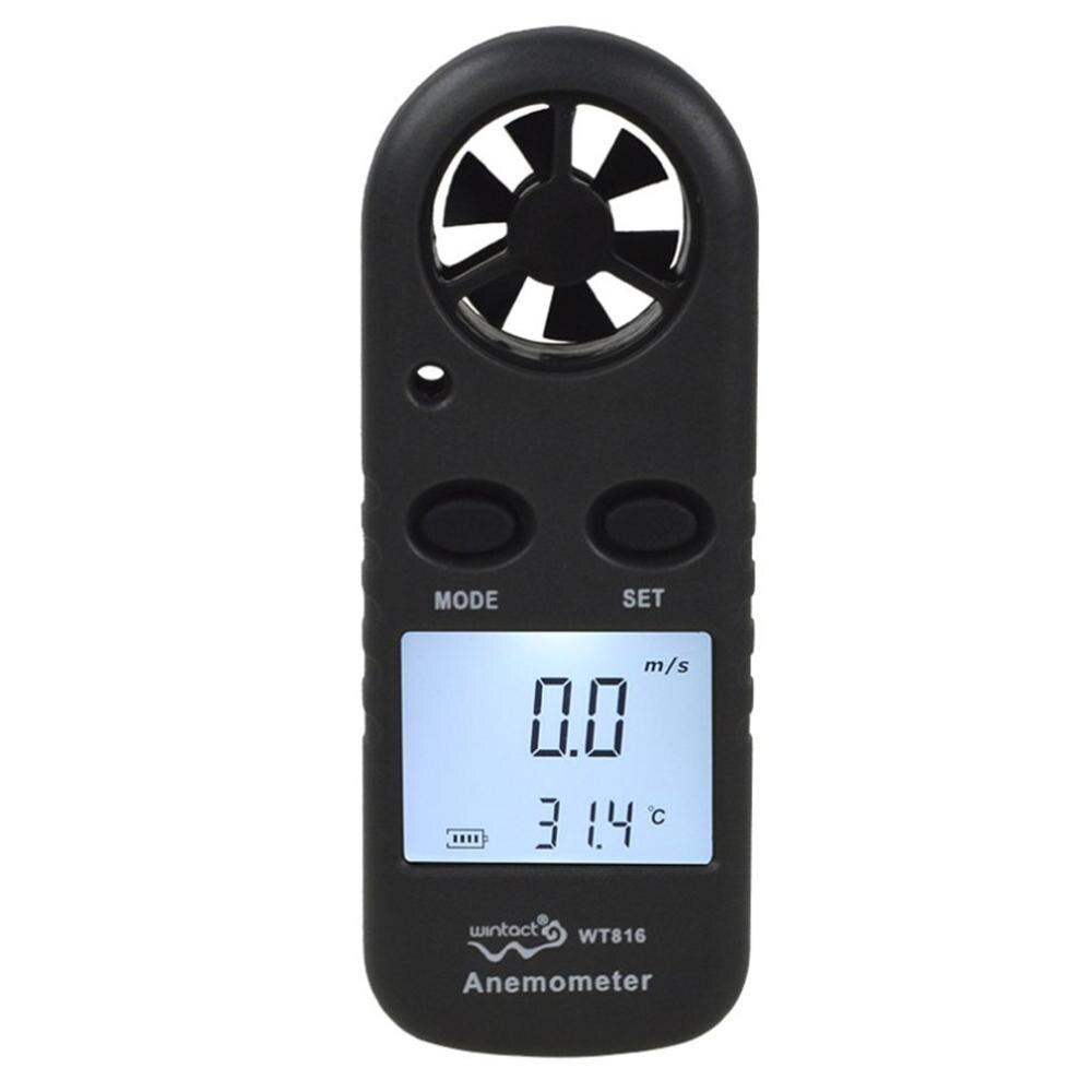 Digitale Handheld Windmeter Waaier Van Anemometer Waterdicht Schokbestendig Windsnelheid Temperatuur Vochtigheid