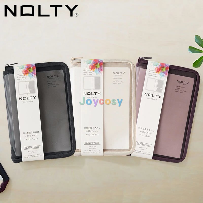 Japan Nolty Notebook Pouch A5/B6 Size Cover Met Card Pocket Pen Houder, multi-Functionele Portfolio Ritssluiting Case