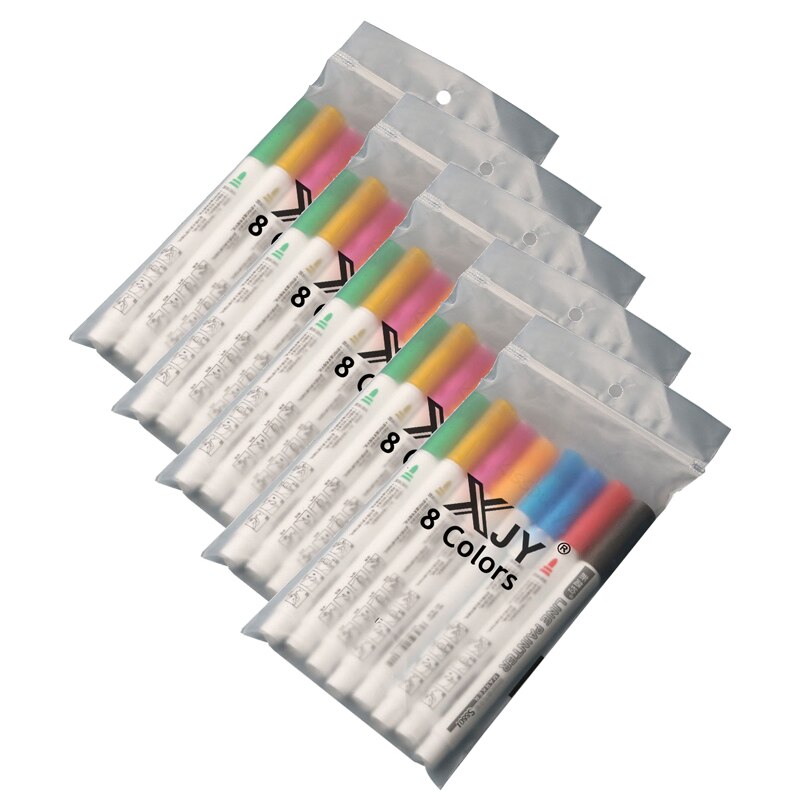 8 Color Double Line Outline Art Pen Marker Pen DIY... – Grandado