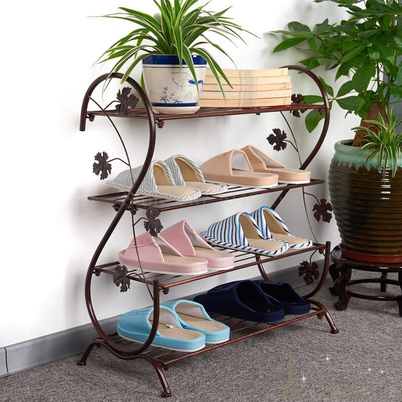 Zapatero económico especial para el hogar, dormitorio familiar , mini puerta sencilla para sala de estar, exterior de hierro forjado