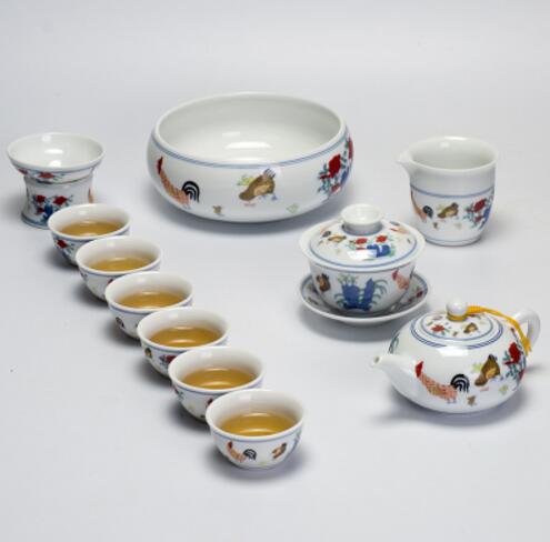 Chinesischen Ming Dynastie Huhn Tasse Porzellan Gaiwan China Tee tassen Porzellan Schüssel China Teekanne Celadon Teetasse
