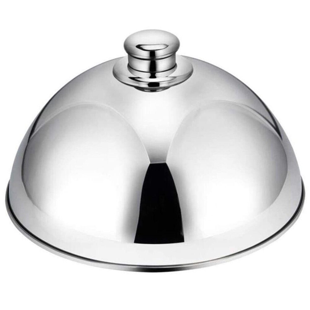 Rostfritt stål cloche mat lock kupol serverings tallrik maträtt middag kupad lock servering fat cloche mat lock  #20: Flisa