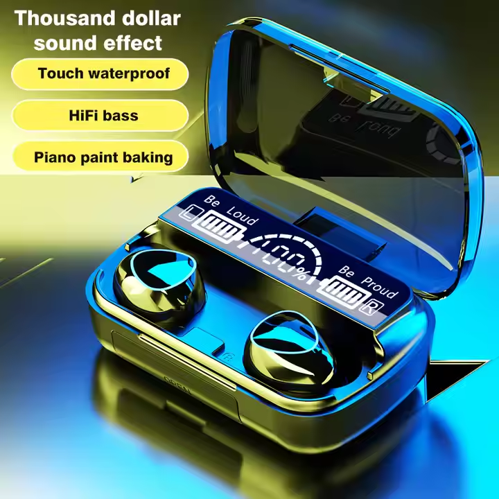 M10 Earphone Wireless Headset Perfect Sound Earbuds Sports Game Music BT Headphone with Power Bank