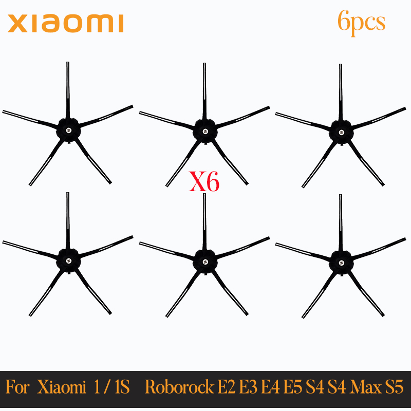 For Xiaomi Mi Robot Vacuum Cleaner 1 / 1S SDJQR01RR SDJQR02RR Roborock E2 E3 E4 E5 S4 S4 Max S5 Main Side Brush Filter: Red