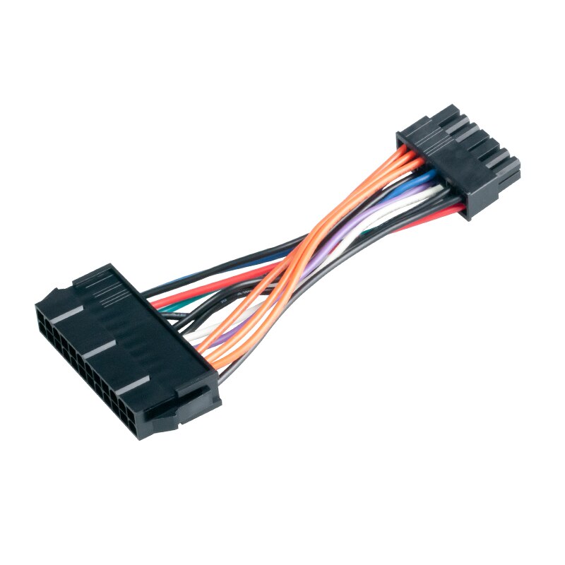 10Cm Voeding Kabel Cord 18AWG Draad Atx 24 Pin Naar 14 Pin Adapter Kabel Voor Lenovo Ibm Dell q77 B75 A75 Q75 Moederbord