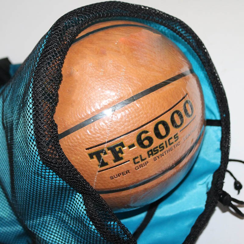 Sportsbold rygsæk basketball fodbold opbevaring nettaske træningsbold mesh taske edf 88