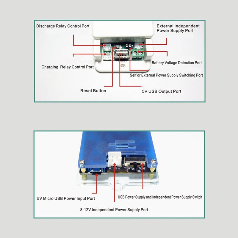 2.4 Inch Kleurenscherm Draadloze Voltmeter Amperemeter Dc Lcd Display Spanning Stroomsterkte Detector Volt Amp Tester