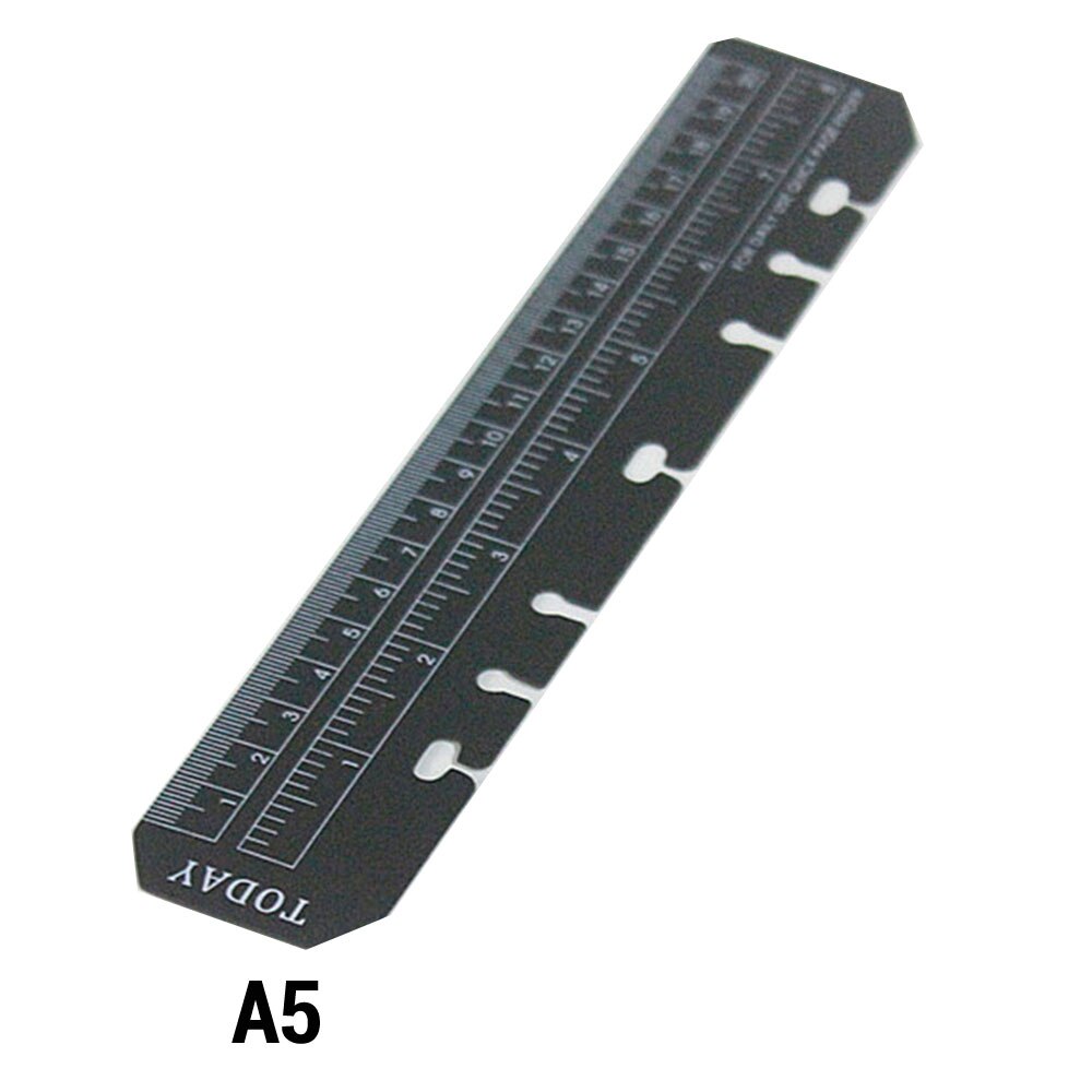 Lesezeichen Lineal 6 See Ring Notizbuch notizblock zubehör A5 A6 A7 PP kunststoff lineal Partition Planer Und Veranstalter skizzieren: A5 Schwarz
