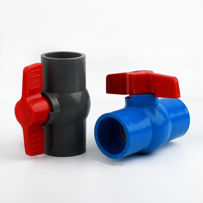 1PC 20~110mm PVC Pipe Socket Ball Valve Aquarium Fish Tank Connectors Fittings Garden Irrigation System Adapter PVC Ball Valve