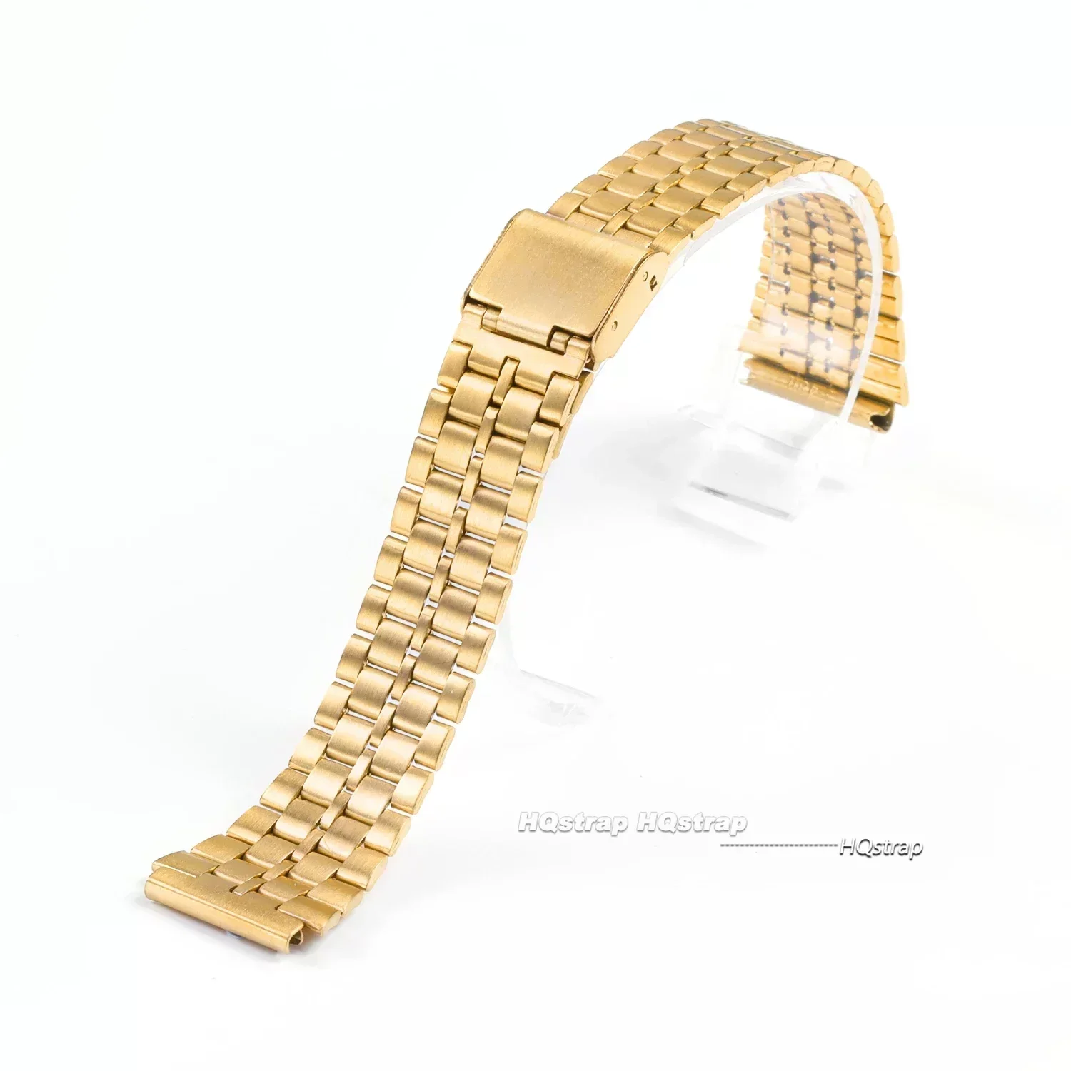 18 mm Edelstahlarmband für Casio F84 F105/108/A158/168 AE1200/1300 SGW400 F91W Vintage Metallarmband Hochwertiges Armband: Schwarz grau / 18mm