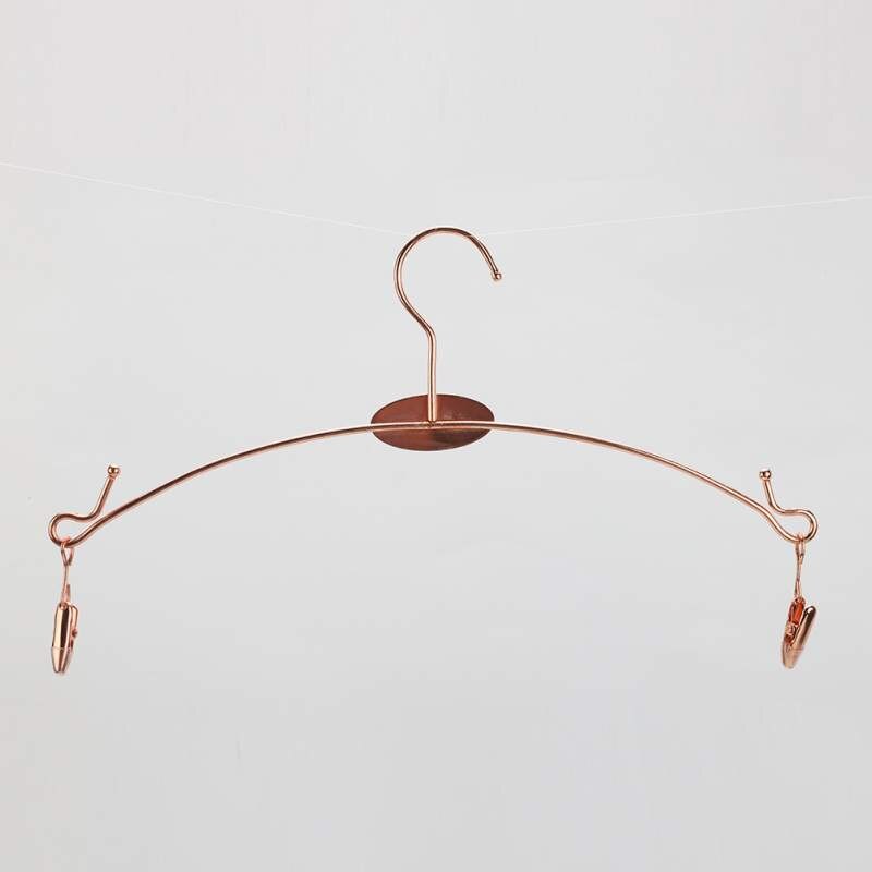 Cintre en or Rose avec pince, pince à vêtements multifonction de exquise, durable
