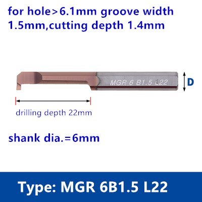 Alesatura utensile tornio tornio scanalatura fresa lega di carburo di tungsteno barra di scanalatura lavorazione del filo alesaggio del metallo per acciaio alluminio yg6: 6mm