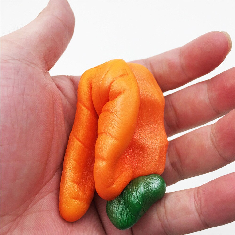 Simulation Carrot Slow Rising Stretch Toy Window Display Photography Props Kitchen Toy Figure Collection #A