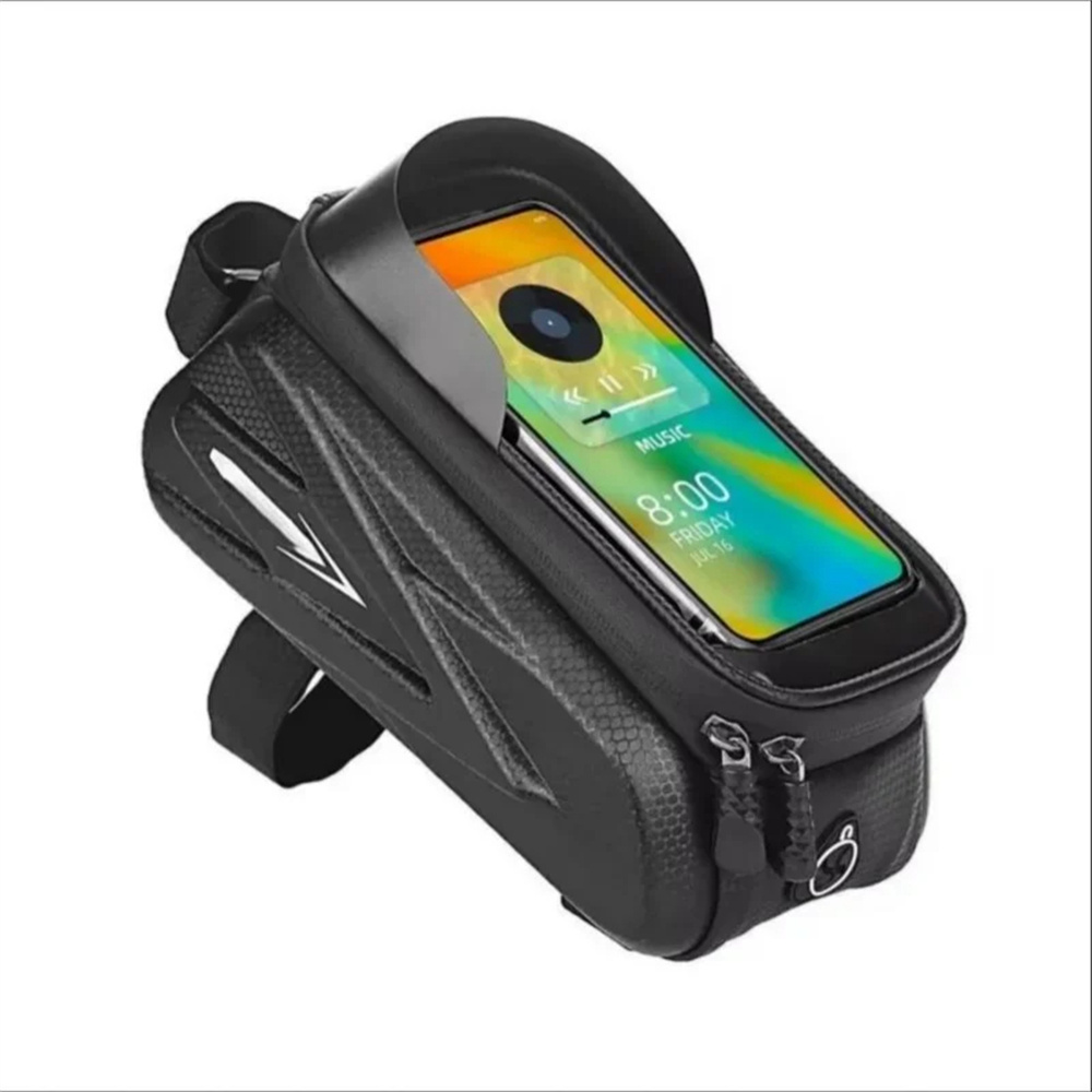 Sac de vélo à coque rigide pour écran tactile, étui de rangement étanche pour téléphone, tube avant de VTT: Default Title