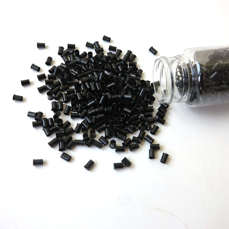 1000 Stks/partij 4.0X3.6X6.0Mm Bruin Koperen Buis Micro Ring Euro Sloten Voor Pre-gebonden human Hair Extensions 8 Kleuren Optie