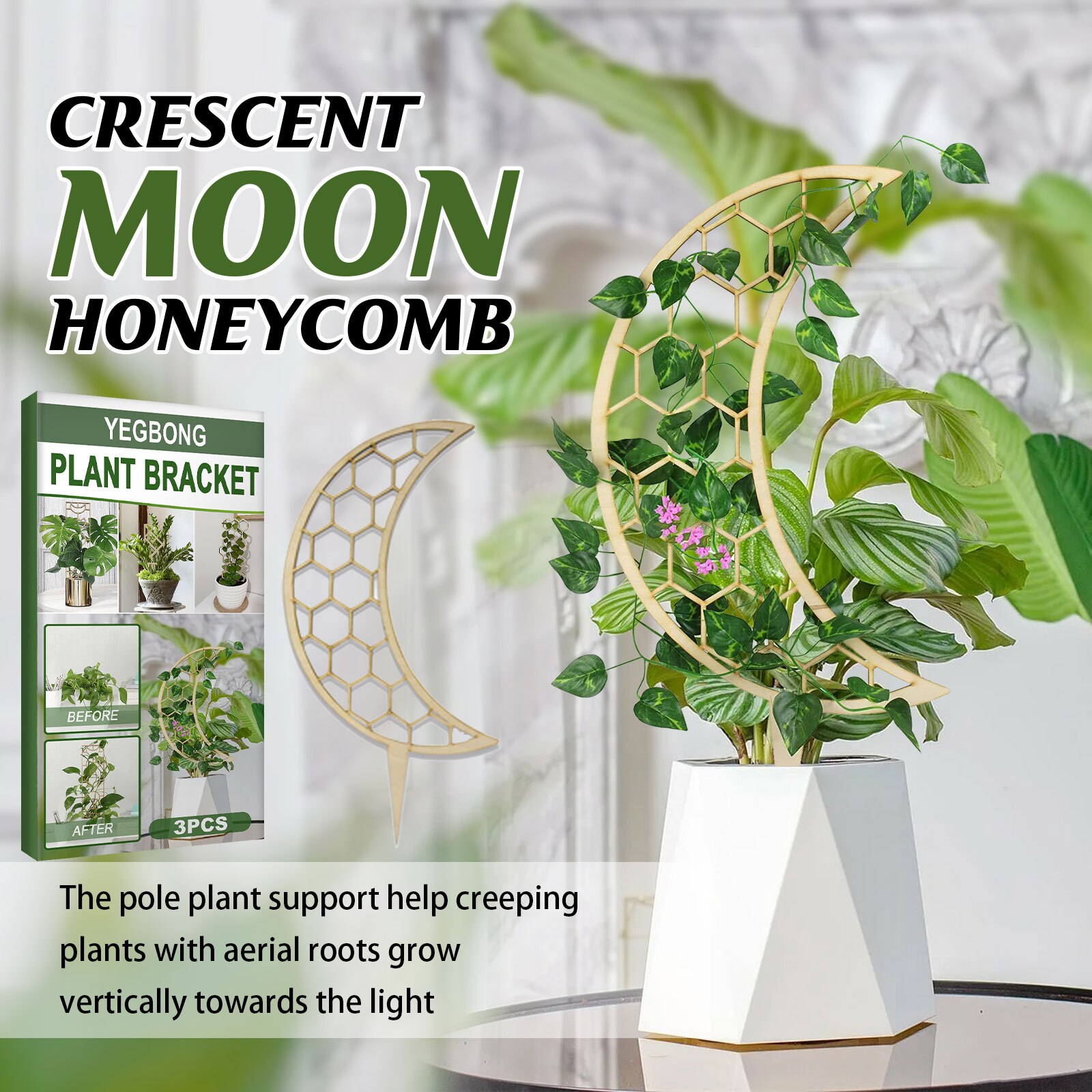 Small Potted Plant Trellis for Indoor Outdoor Garden Decoration Wooden Potted Plants Flowers Vines Climbing Training