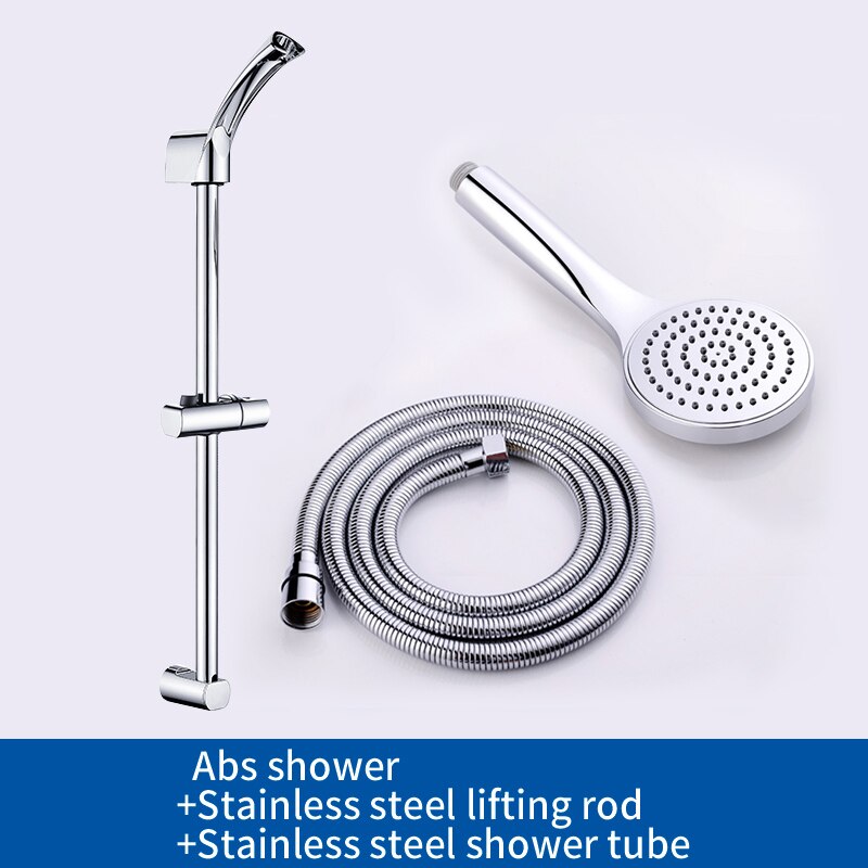 Shower Slide Bar Combo Hand Held Shower Head Holder Wall Mount ABS Chrome Plated Shower Sliding Bar Set