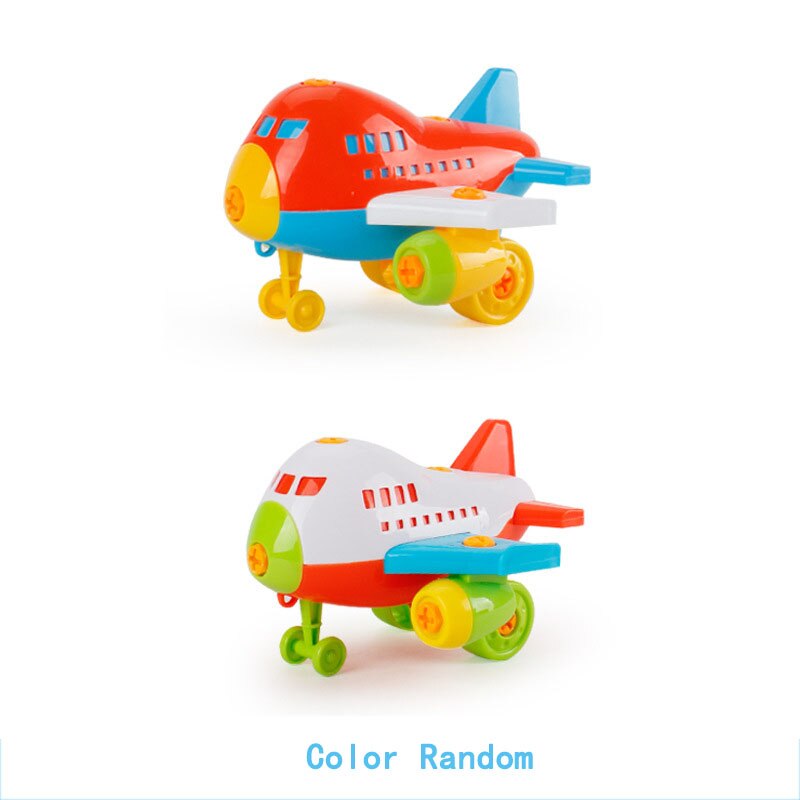 Early Learning Education DIY Screw Assembly Engineering Vehicle Detachable Assembly Dinosaur Practical Ability Educational Toys: Plane random