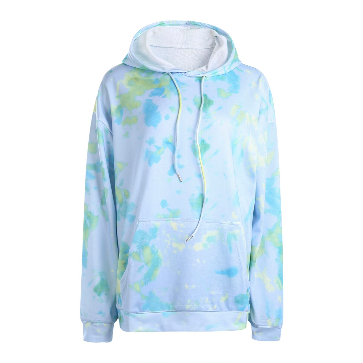 Frauen Tie Dye Print Sport Beiläufige Hoodies Mantel Langarm Pullover Tasche Mit Kapuze Sweatshirts Jacke Oberbekleidung Streetwear: M / green