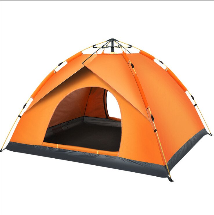 ZK50-tienda de campaña al aire libre para 2 personas, turística, doble automático, tienda resistente a la lluvia, doble acampada, pesca, supervivencia: Naranja