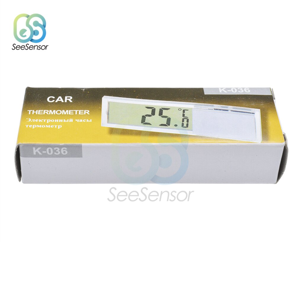 Bil lcd digital termometer auto vindue udendørs energibesparende måler smart digital display temperatur instrumenter tilbehør