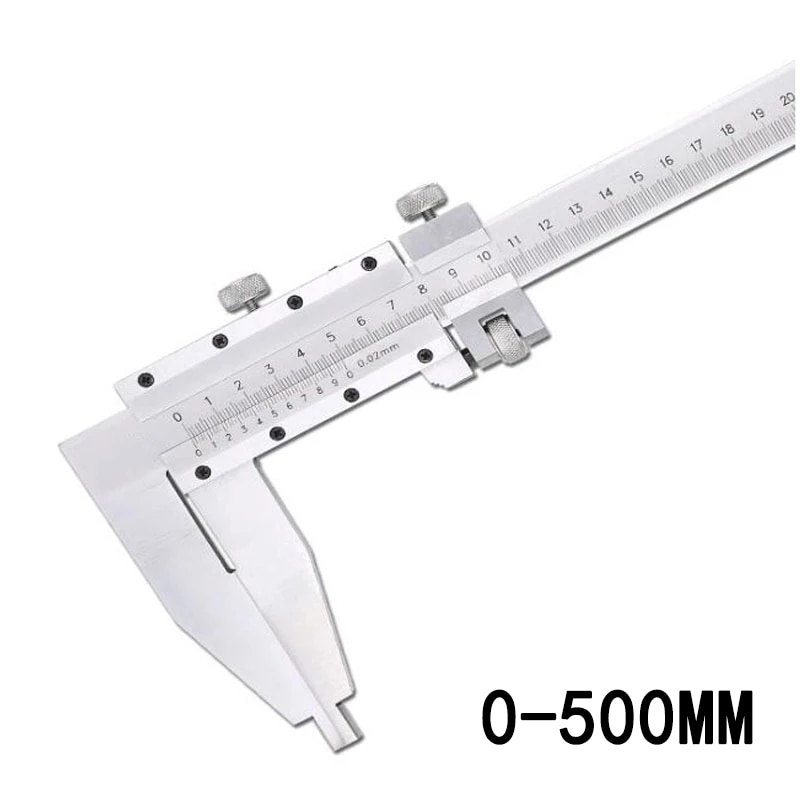 500mm 20inch Vernier Caliper Steel slide caliper with Nib Style 0-500mm Long Jaw heavy duty caliper measuring gauge tool