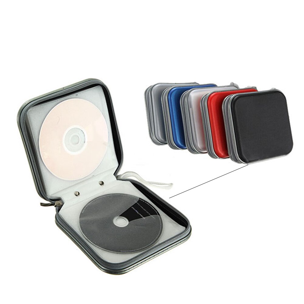 40pcs CD Bag Portable Disc CD DVD Wallet Storage Organizer Case Boxes Holder CD Sleeve Hard Bag Album Box Cases with Zipper