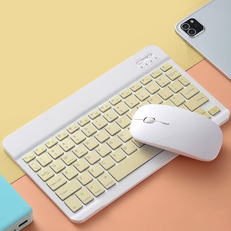 Mouse universal sem fio para laptop e tablet, compatível com bluetooth, para ipad 5th sexta e 10.2 air 3, samsung: Yellow