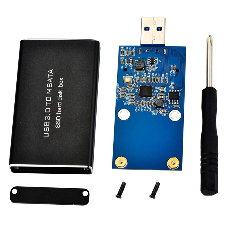 Usb3.0 To Msata Mini-Sata 30Mm x 50Mm Full Size Ssd Portable Hard Disk Driver External Enclosure