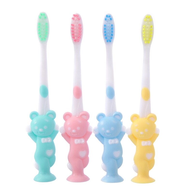 4 pezzi spazzolini da denti per bambini spazzolino da denti per bambini spazzolino da denti a setole morbide: Bear