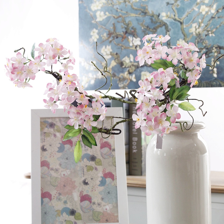 1 St Kunstmatige Kersenbloesems korte boomtakken Sakura Cherry DIY Bruiloft Boog decoratie nep bloemen party decor Krans