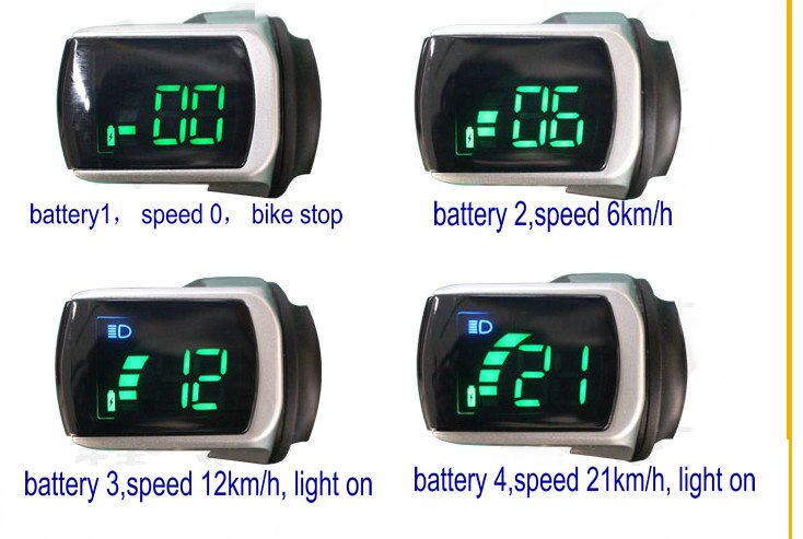 speedometer 24v36v48v/power speed/battery level/light indicator+lock+twist throttle/electric bike scooter part tricycle MTB grip