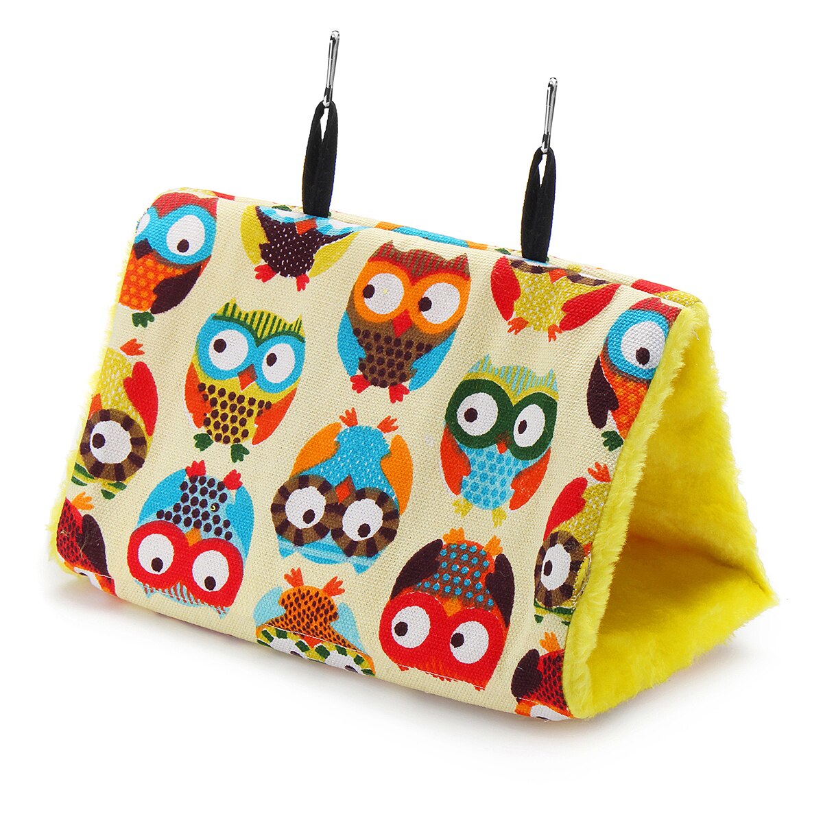 Plush Bird Parrot Hammock Warm Hanging Bed For Pet Cave Cage Hut Tent Toy House Pet Bird Parrot Parakeet Budgie: Owl / S