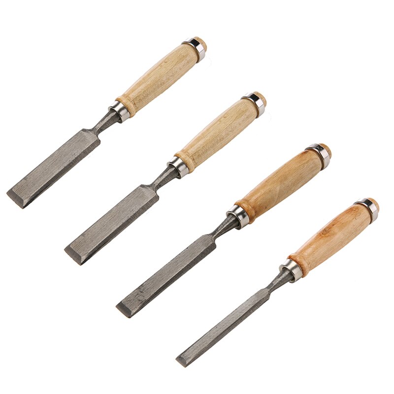 4pcs Wood Carving Chisel Knife DIY Woodworking Carving Gouges Hand Tool Set For Basic Detailed Multi Purpose