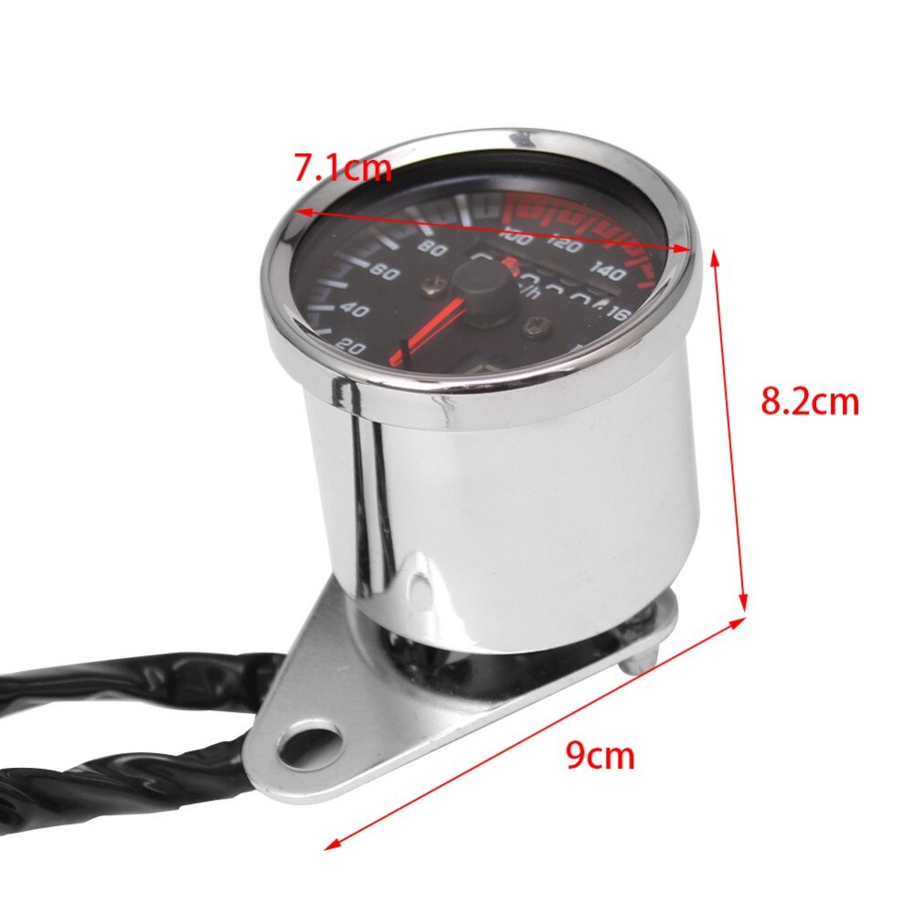 Motorcycle Meter LED digita Indicator 0-160km/h Cafe Racer Light Tachometer Odometer Speedometer Gauge Instrument